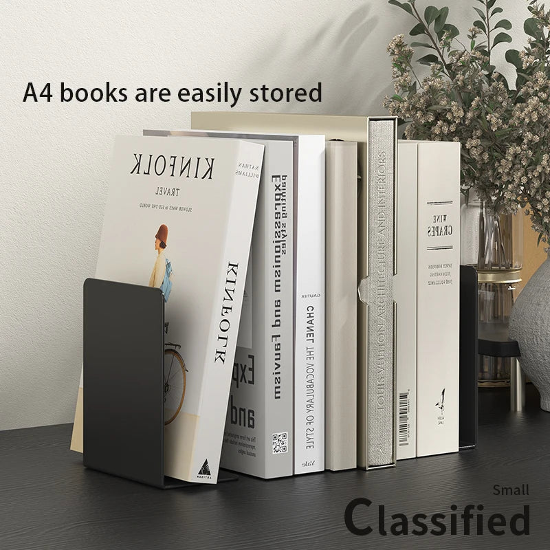 Metal Bookends, Set of 2 – Non-Skid
