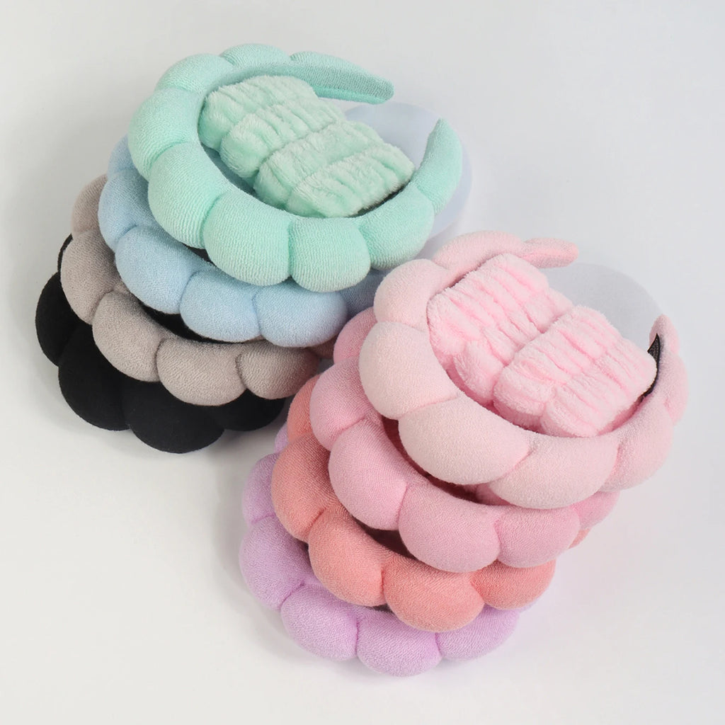 Plush Spa Headband & Wristband Set – Cozy Skincare Routine Essentials