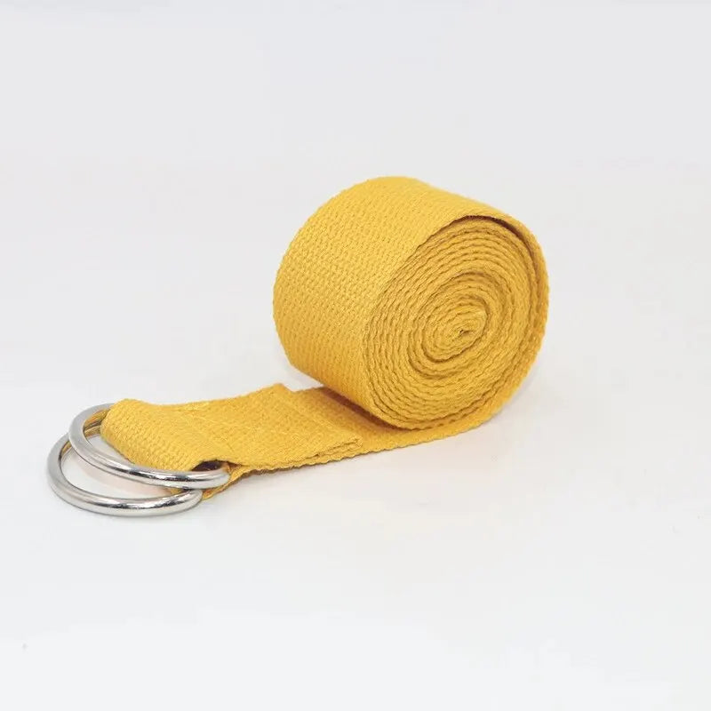 Cotton yoga strap with metal D-ring, photo 11 of 12