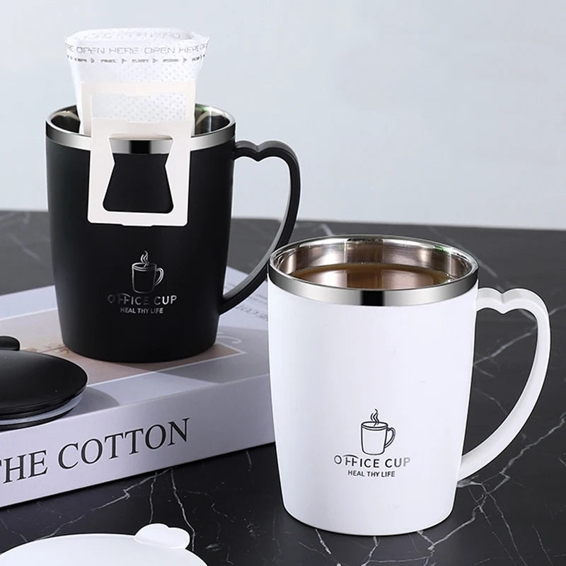Insulated Coffee Mug with Lid – 12 oz Stainless Mug that Stays Warm