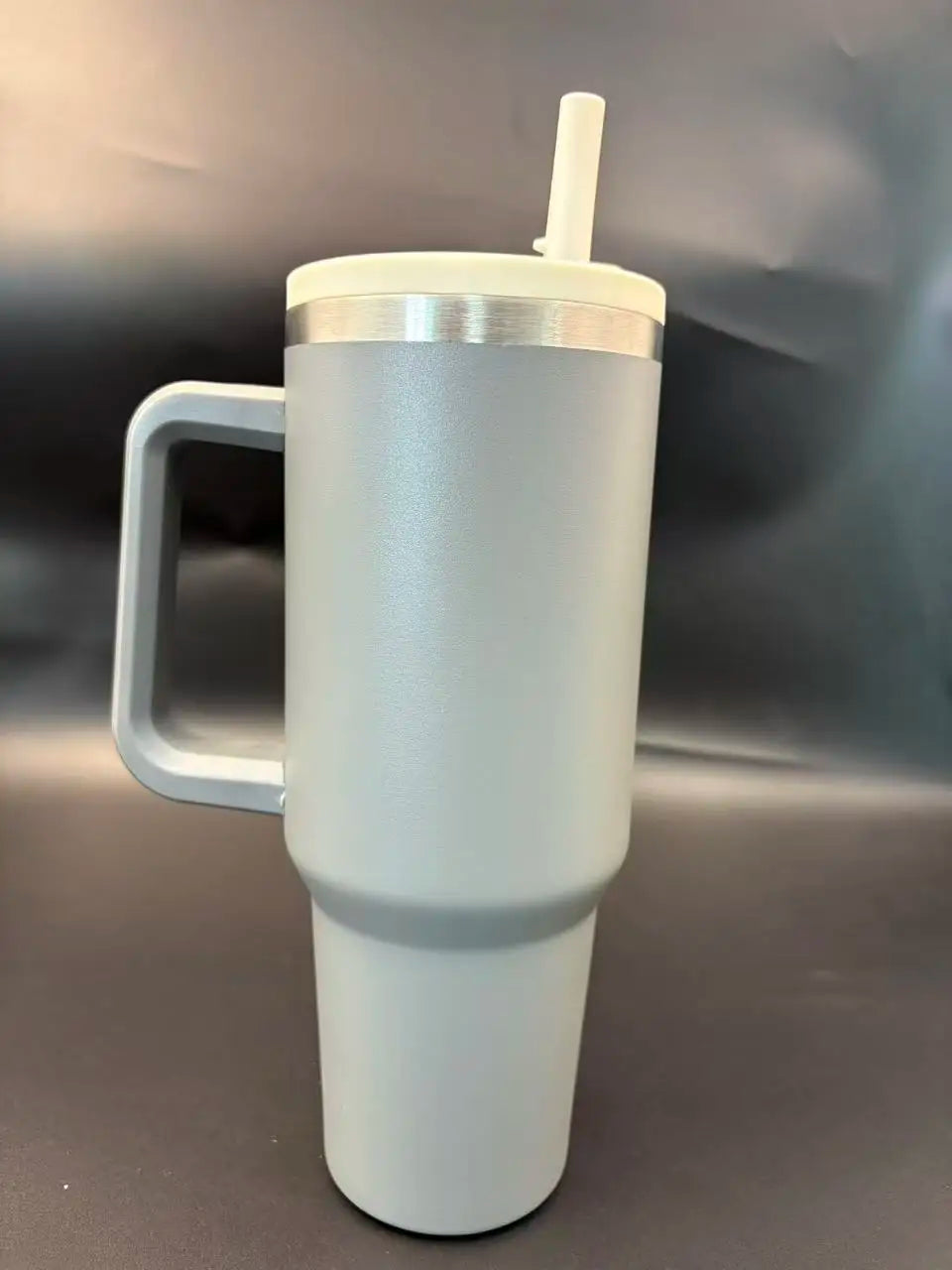 40 oz Insulated Tumbler with Handle and Straw