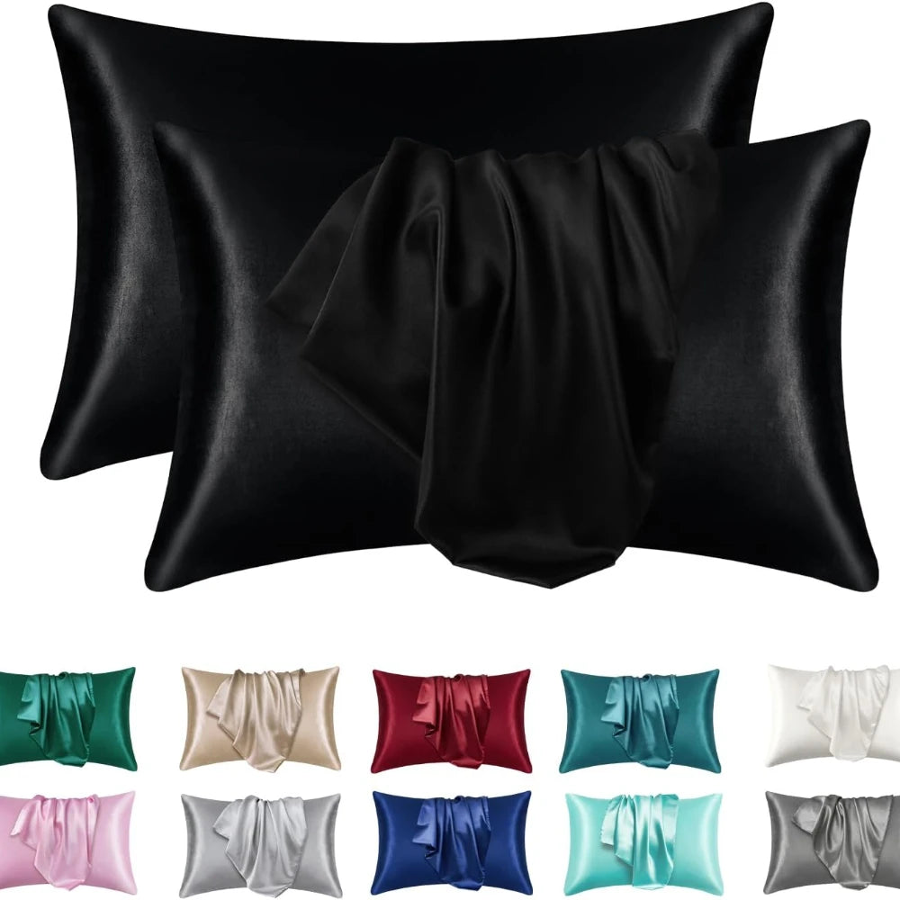 Silky satin pillowcase set of 2, photo 11 of 16