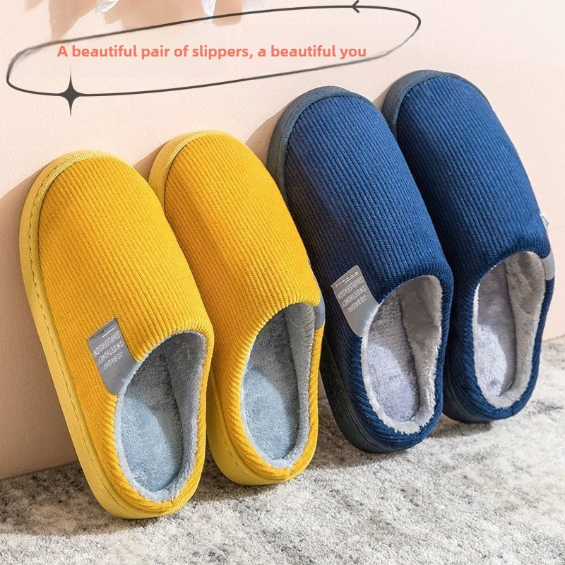 Memory Foam House Slippers – Cushioned Closed-Toe Comfort with Non-Slip Sole