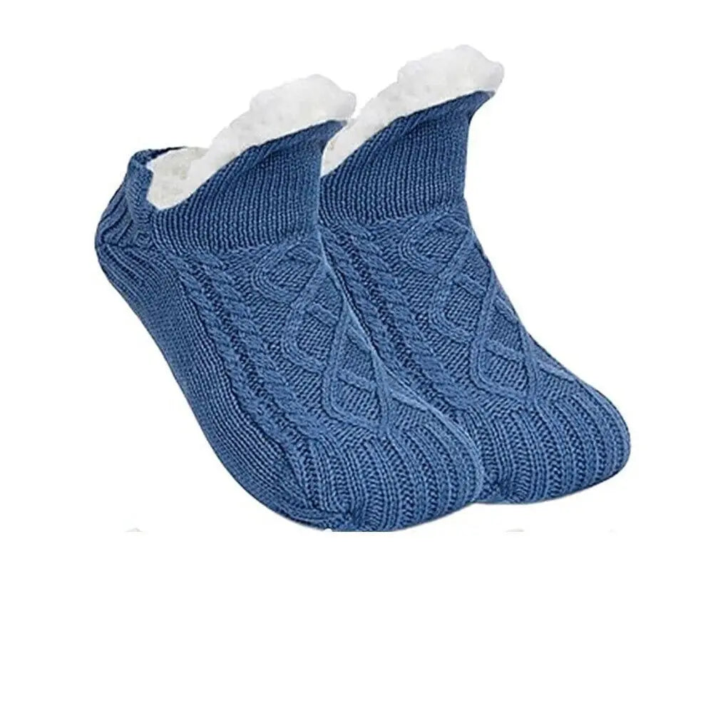 Fuzzy grip slipper socks, 2 pairs, photo 8 of 12