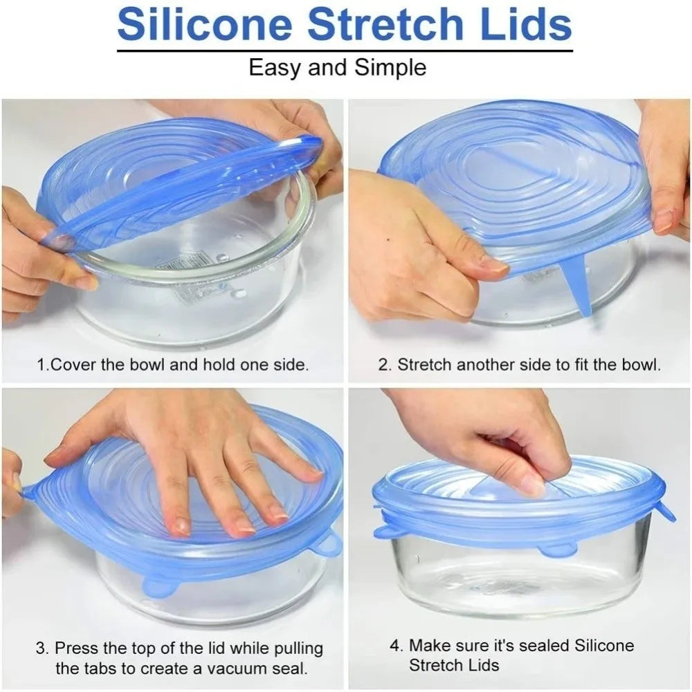 Silicone stretch lids, 6 sizes, photo 4 of 16