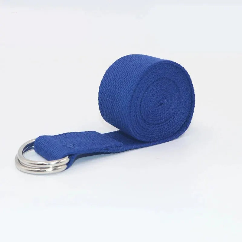 Cotton yoga strap with metal D-ring, photo 9 of 12