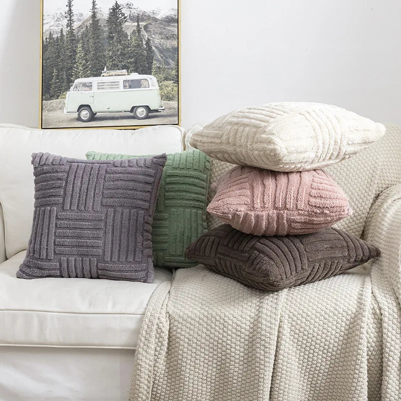 Faux Fur Throw Pillow Covers, Set of 2 – Plush Cozy Cushion Covers