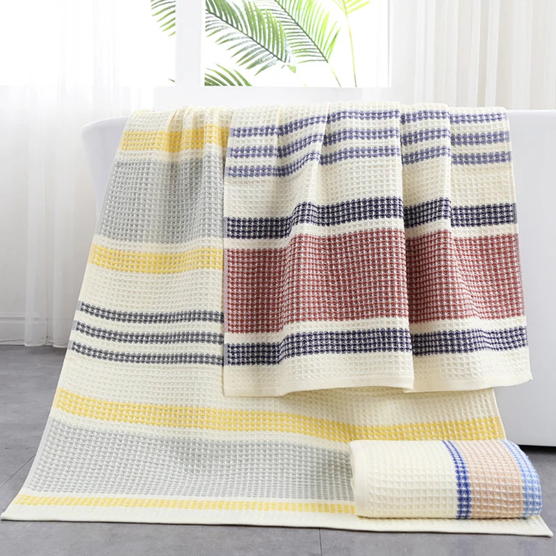 Waffle weave cotton hand towels, set of 2, photo 2 of 9