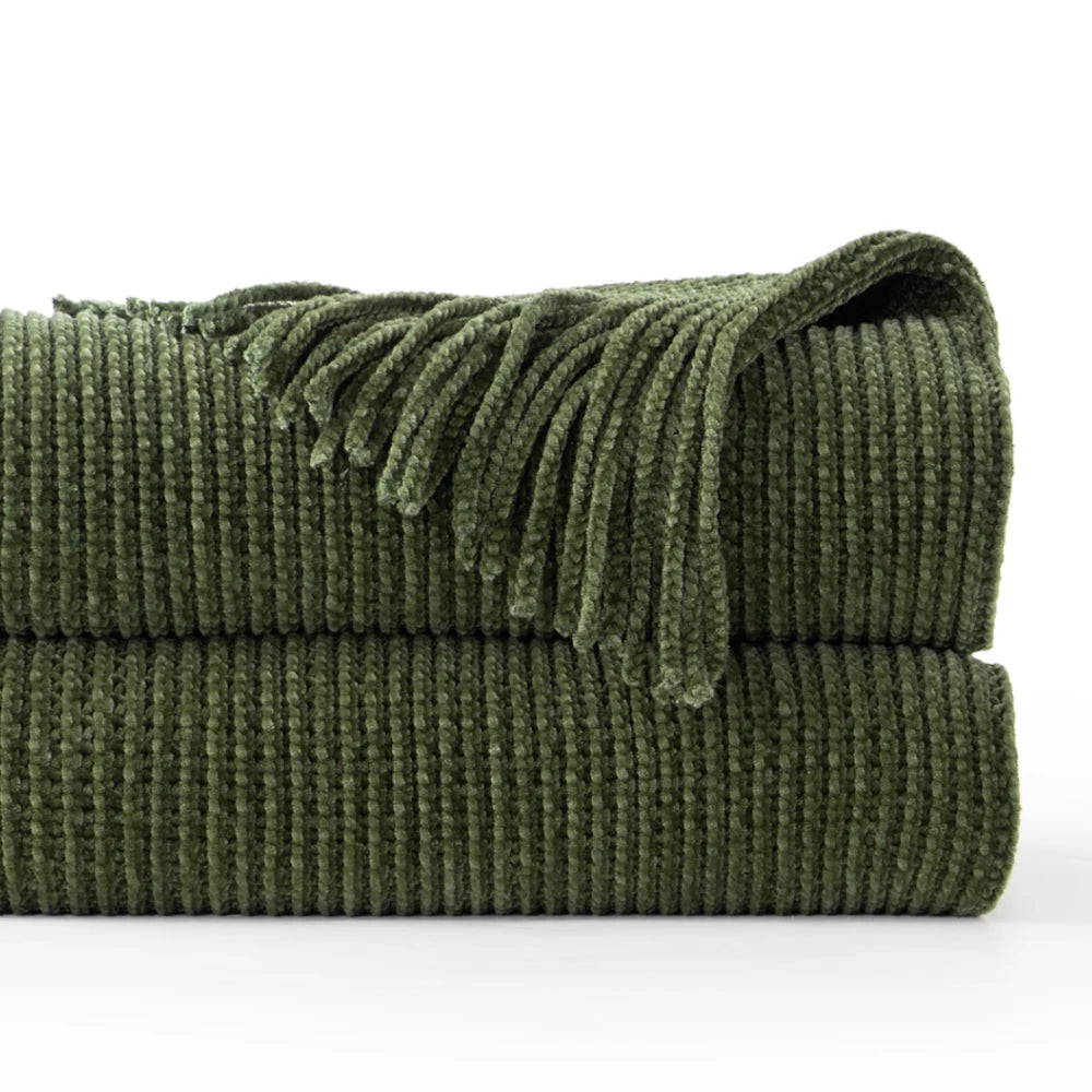 Chunky Chenille Knit Throw Blanket – 50x60