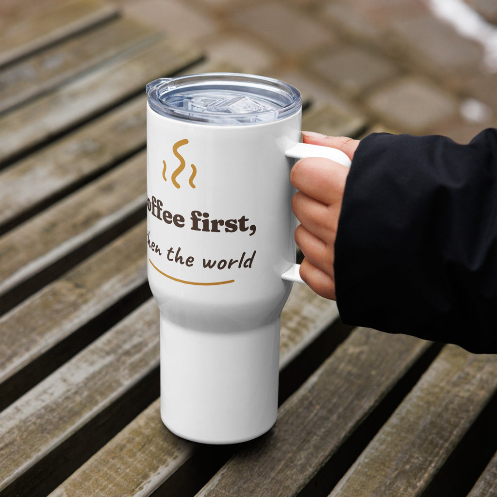 Coffee First stainless travel mug with handle, photo 3 of 4