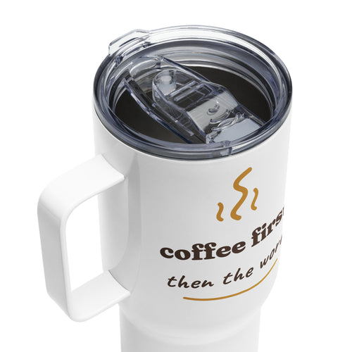 Coffee First stainless travel mug with handle, photo 2 of 4